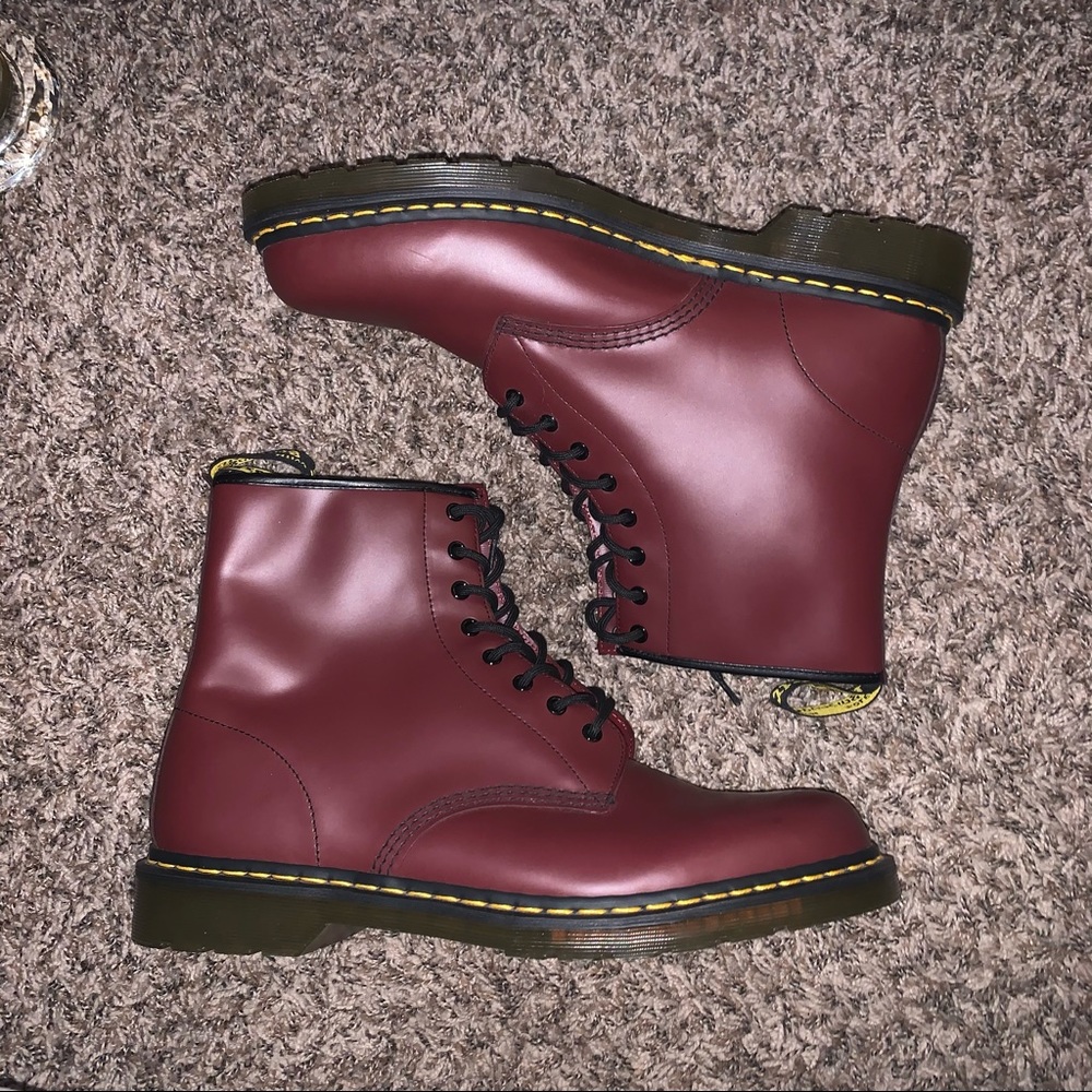 Red mens Dr. Martins size 15